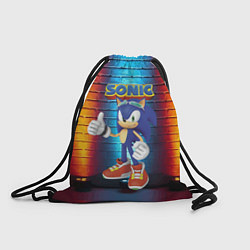 Рюкзак-мешок Sonic - Hedgehog - Video game - жест, цвет: 3D-принт