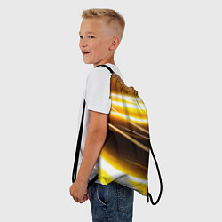 Рюкзак-мешок Желтые неоновые полосы, цвет: 3D-принт — фото 2