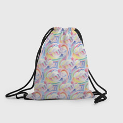 Рюкзак-мешок Акварельные пузыри, цвет: 3D-принт