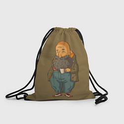 Рюкзак-мешок Бородач в красных носках, цвет: 3D-принт
