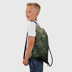 Рюкзак-мешок Листья и дождик, цвет: 3D-принт — фото 2