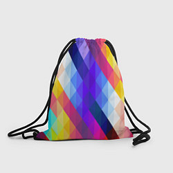 Рюкзак-мешок Разноцветный геометрический узор, цвет: 3D-принт