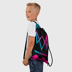 Рюкзак-мешок Watch Dogs - neon gradient, цвет: 3D-принт — фото 2