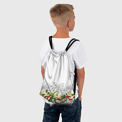 Рюкзак-мешок Веточки красной рябины с бабочками, цвет: 3D-принт — фото 2