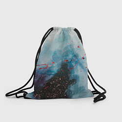 Рюкзак-мешок Голубой абстрактны туман и краски, цвет: 3D-принт