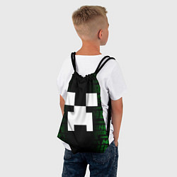 Рюкзак-мешок Лицо Крипера - Майнкрафт, цвет: 3D-принт — фото 2