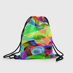 Рюкзак-мешок Цветная геометрическая композиция - лето, цвет: 3D-принт