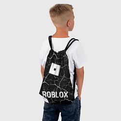 Рюкзак-мешок Roblox glitch на темном фоне: символ, надпись, цвет: 3D-принт — фото 2