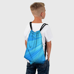 Рюкзак-мешок Бирюзовые солнечные лучи, цвет: 3D-принт — фото 2