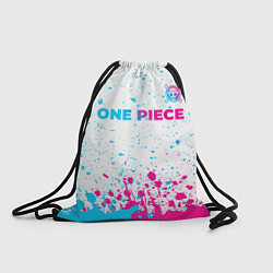 Рюкзак-мешок One Piece neon gradient style: символ сверху, цвет: 3D-принт