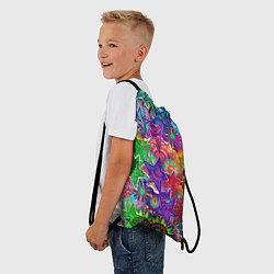 Рюкзак-мешок Узоры из разноцветных звёзд, цвет: 3D-принт — фото 2