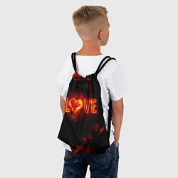 Рюкзак-мешок Fire love, цвет: 3D-принт — фото 2