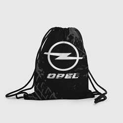 Рюкзак-мешок Opel speed на темном фоне со следами шин, цвет: 3D-принт