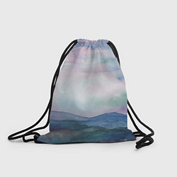 Рюкзак-мешок Горный пейзаж акварель, цвет: 3D-принт