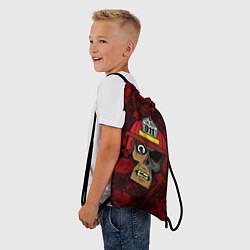 Рюкзак-мешок Череп пожарного, цвет: 3D-принт — фото 2