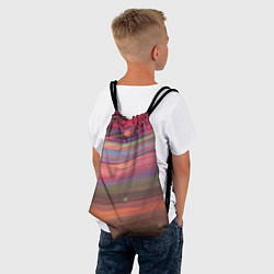 Рюкзак-мешок Розово-оранжевый абстрактный песок, цвет: 3D-принт — фото 2