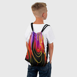 Рюкзак-мешок Абстракция сияние, цвет: 3D-принт — фото 2