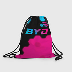 Рюкзак-мешок BYD - neon gradient: символ сверху, цвет: 3D-принт