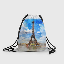 Рюкзак-мешок Париж Эйфелева башня рисунок, цвет: 3D-принт