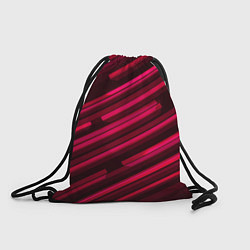 Рюкзак-мешок Красное на черном объемная диагональ, цвет: 3D-принт