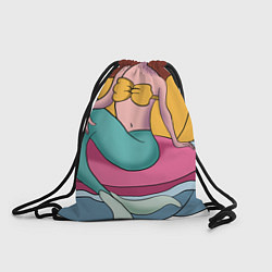 Рюкзак-мешок Русалочка и морская раковина, цвет: 3D-принт