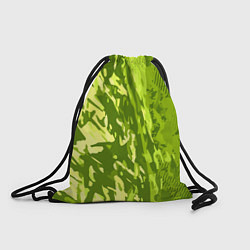 Рюкзак-мешок Зеленый абстрактный камуфляж, цвет: 3D-принт