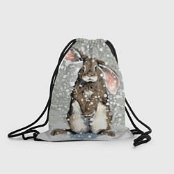 Рюкзак-мешок Кролик Снежок Милый, цвет: 3D-принт
