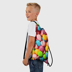Рюкзак-мешок Много ярких конфет, цвет: 3D-принт — фото 2