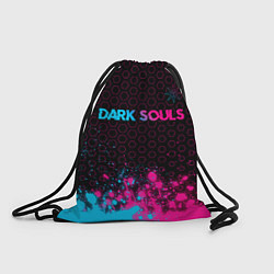 Рюкзак-мешок Dark Souls - neon gradient: символ сверху, цвет: 3D-принт