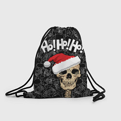 Рюкзак-мешок Ho! Ho! Ho! Череп Санта Клаус, цвет: 3D-принт