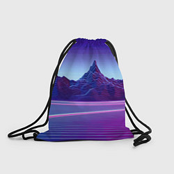 Мешок для обуви Neon mountains - Vaporwave