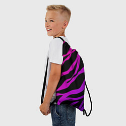 Рюкзак-мешок Неоновый паттерн линии, цвет: 3D-принт — фото 2