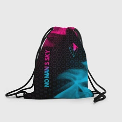 Рюкзак-мешок No Mans Sky - neon gradient: надпись, символ, цвет: 3D-принт