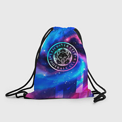 Рюкзак-мешок Leicester City неоновый космос, цвет: 3D-принт