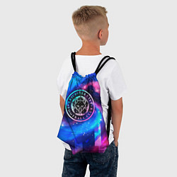 Рюкзак-мешок Leicester City неоновый космос, цвет: 3D-принт — фото 2