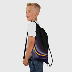 Рюкзак-мешок Фиолетовые краски во тьме, цвет: 3D-принт — фото 2