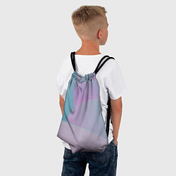 Рюкзак-мешок Розовые и голубые волны, цвет: 3D-принт — фото 2