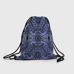 Рюкзак-мешок Ажурный модный кружевной синий узор, цвет: 3D-принт