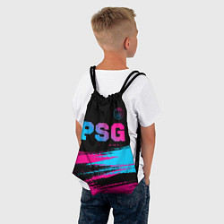 Рюкзак-мешок PSG - neon gradient: символ сверху, цвет: 3D-принт — фото 2