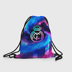 Рюкзак-мешок Real Madrid неоновый космос, цвет: 3D-принт