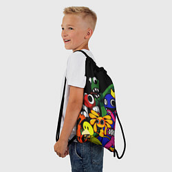 Рюкзак-мешок Персонажи из радужных друзей, цвет: 3D-принт — фото 2