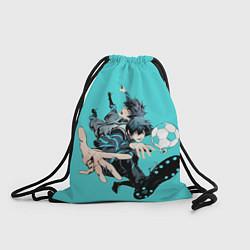 Рюкзак-мешок Синяя тюрьма блю лок, цвет: 3D-принт