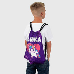 Рюкзак-мешок Вика единорог с сердечком, цвет: 3D-принт — фото 2