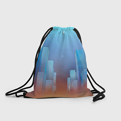 Рюкзак-мешок Виртуальный город, цвет: 3D-принт