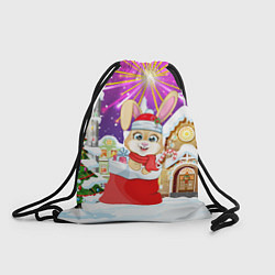 Рюкзак-мешок Зайка в подарочном мешке, цвет: 3D-принт