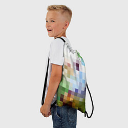 Рюкзак-мешок Пиксельная абстракция, цвет: 3D-принт — фото 2