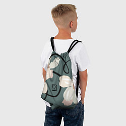 Рюкзак-мешок Цветы и линии, цвет: 3D-принт — фото 2