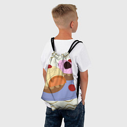 Рюкзак-мешок Кексы, цвет: 3D-принт — фото 2