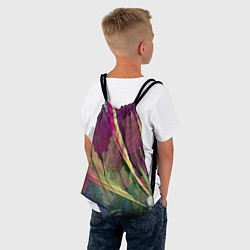 Рюкзак-мешок Неоновые волнообразные линии, цвет: 3D-принт — фото 2