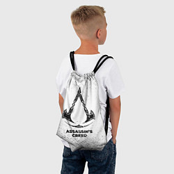 Рюкзак-мешок Assassins Creed с потертостями на светлом фоне, цвет: 3D-принт — фото 2